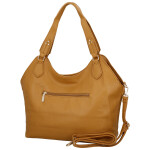 Elegantní dámská koženková kabelka na rameno Mandy, hnědá
