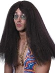 Hnědá dlouhá hippie paruka