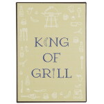 Ib Laursen Plechová cedule King of Grill, zelená barva, kov