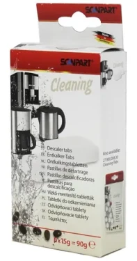 Scanpart Odvápňovací tablety pro kávovary / Odvápňovací tablety / 6 ks a 15 g (4012074031282)