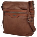 Trendy dámská koženková crossbody kabelka Hazel, hnědá