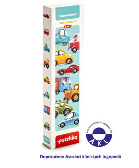 Puzzlika 15245: Dopravní prostředky - puzzle 8 dopravních prostředků 16 dílků