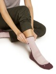 Dámské merino ponožky ICEBREAKER Wmns Hike+ Light Crew, Pink Quartz/Java velikost: 38-40 (M)