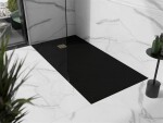 MEXEN/S - Stone+ obdélníková sprchová vanička 180 x 100, černá, mřížka zlatá 44701018-G