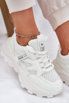 Dámské Sportovní Boty Sneakers Na Tlusté Podešvi Bílé Prononice 38