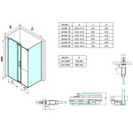 GELCO - DRAGON BLACK Sprchové dveře do niky 1400 čiré sklo, GD4614B GD4614B