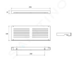 RAVAK - Slim Polička, délka 278 mm, černá/chrom X07P575