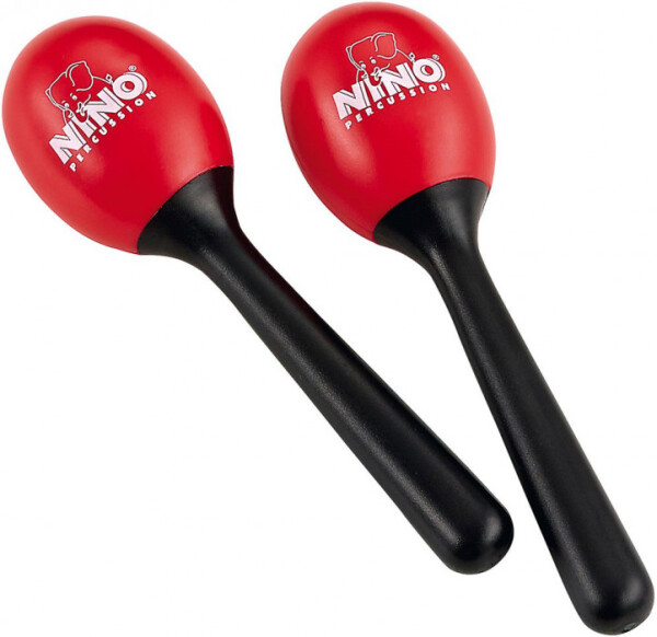 NINO Percussion NINO569R Plastic Egg Maracas 6” Red