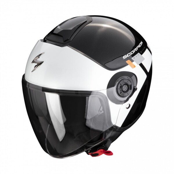 Moto přilba Scorpion Exo-City II Mall metalická černo/bílo/stříbrná - XL