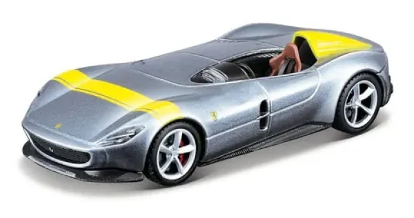 Maisto - Speed Icons - Ferrari Monza SP1, stříbrno-žlutá, 1:64