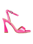 Výborné sandály růžové dámské na jehlovém podpatku 40