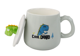 Mamido Hrneček modrý Dinosaurus se lžičkou a víčkem