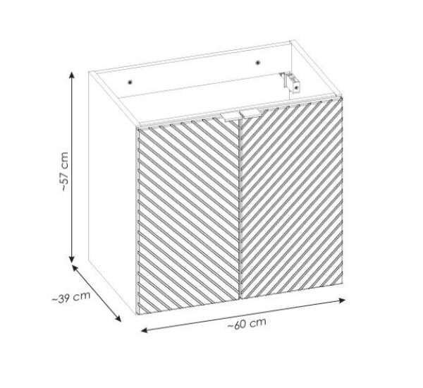 COMAD - Skříňka pod umyvadlo 60cm 2 dvířka 5907611667033