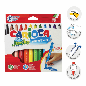Carioca fixy Jumbo, 12 ks, mix barev