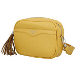 Stylová dámská koženková crossbody kabelka Erina, žlutá