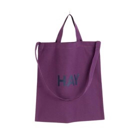 HAY Taška Tote Dark Plum 40 cm, fialová barva, textil