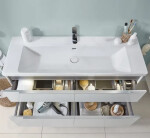 VILLEROY & BOCH - Subway 3.0 Umyvadlo 1300x470 mm, s přepadem, otvor pro baterii, CeramicPlus, Stone White 4A70D5RW