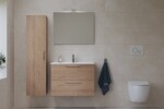 Koupelnová sestava s umyvadlem 60 cm včetně umyvadlové baterie, vtoku a sifonu VitrA Mia zlatý dub KSETMIA60D KSETMIA60D