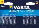 Varta Longlife Baterie AAA / 1.5V / alkalická / 8 ks / v blistru (4903121418)