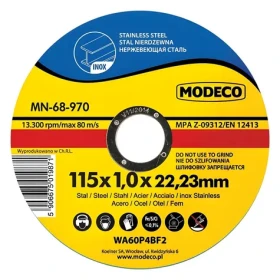 Modeco MN-68-971 / Řezný kotouč plochý tenký / 125 mm / nerezová ocel / 25 ks (MN-68-971)