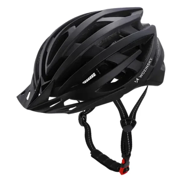 Wozinsky MTB černá M / Cyklistická helma / odnímatelný kozírek / zadní USB světlo
