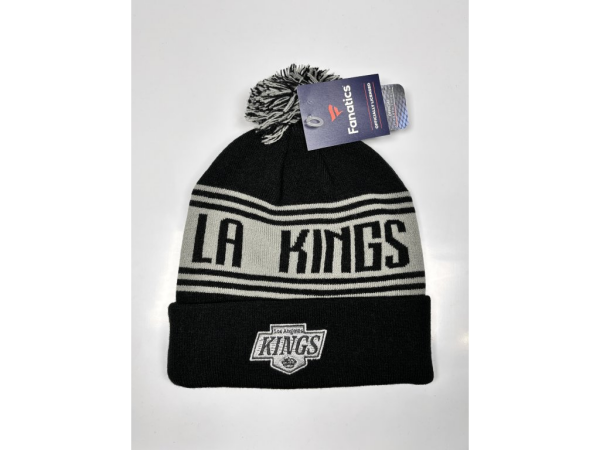 Fanatics Pánská zimní čepice Los Angeles Kings NHL A/CAP Beanie Cuff W/Pom