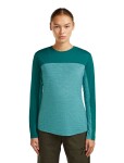 Dámské merino triko s dlouhým rukávem ICEBREAKER Wmns 125 Cool-Lite Sphere LS Tee CB, Tidaltalhthr/Tidalteal/Cb velikost: M