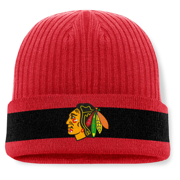 Fanatics Pánská zimní čepice Chicago Blackhawks NHL A/CAP Beanie Cuff