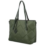 Moderní dámská koženková kabelka na rameno Kathy, tmavě zelená