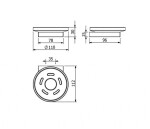 KLUDI - Vela C Mýdlenka s držákem, sklo/kartáčovaný bronz 31985N1