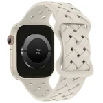 Beline Silicone Woven béžová / Řemínek pro Apple Watch / 38/40/41mm / silikonový