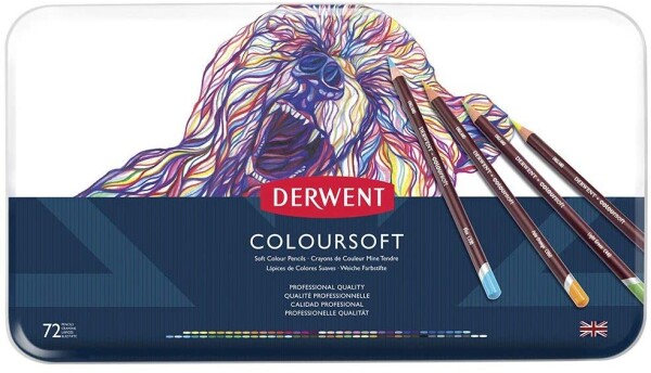 Derwent Derwent, Coloursoft, 0701029, sada uměleckých pastelek, 72 ks