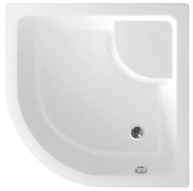 AQUALINE - Sprchová vanička akrylátová, čtvrtkruh 90x90x28cm, včetně nožiček, R550 C93