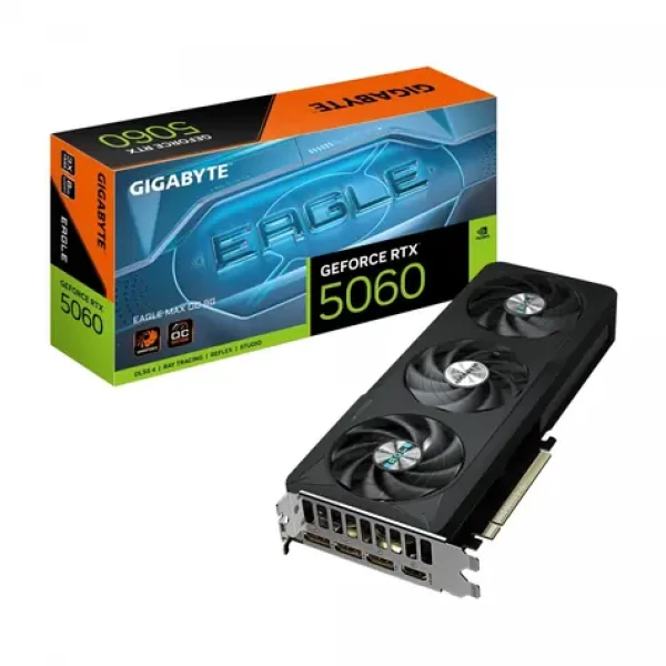 GIGABYTE GeForce RTX 5060 EAGLE MAX OC 8GB / 2550MHz / 8GB GDDR7 / 128-bit / 1x HDMI + 3x DP / 550W (8) (GV-N5060EAGLEMAX OC-8GD)