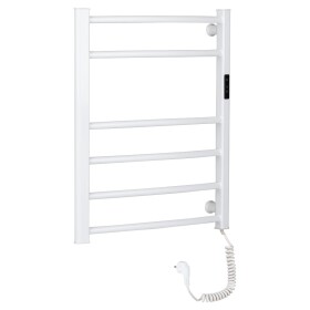 CERANO Elektrický sušák ručníků Luca, s displejem - 97 W - bílá lesklá - 660x550 mm