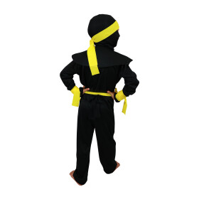 Dětský kostým Ninja žlutý, vel. S