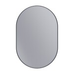 Erga Oval, oválné zrcadlo 60x90cm, černý rám, ERG-V01-OVAL-6090-BK