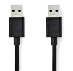 Nedis USB-A - USB-A 3.2 Gen1 1m černá / USB kabel / 5 Gbps (CCGB61000BK10)