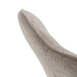 Židle jídelní, béžová látka, černý kov, otočný mechanismus 90°/90° (L/P) - funkce reset