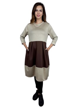 HOSH Mikinové šaty Calista Velikost: UNI, Barva: Béžová