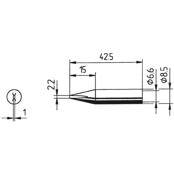 Ersa 842 CD pájecí hrot dlátový Velikost hrotů 2.2 mm Obsah 1 ks