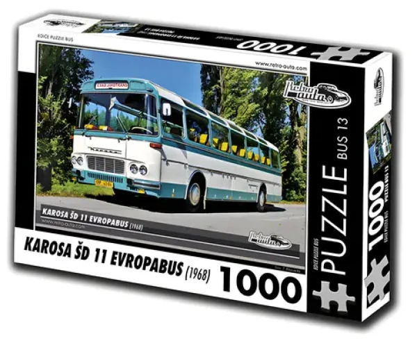 RETRO-AUTA Puzzle BUS č.13 Karosa ŠD 11 Evropabus (1968)