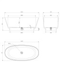 OMNIRES - NEO M+ volně stojící vana, 158 x 72 cm bílá lesk /BP/ NEO158WWBP