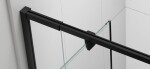 POLYSAN - EASY BLACK sprchové dveře otočné 760-900, sklo Brick EL1638B