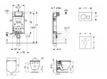 GEBERIT - Kombifix Set předstěnové instalace, klozetu a sedátka Ideal Standard Tesi, tlačítka Sigma20, Aquablade, SoftClose, bílá/lesklý chrom 110.302.00.5 NU4