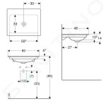 GEBERIT - ONE Umyvadlo nábytkové 600x480x140 mm, bez přepadu, bez otvoru pro baterii, KeraTect, bílá 505.011.01.1