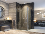 Aquatek GLASS R21 120x80cm CHROM Sprchová zástěna