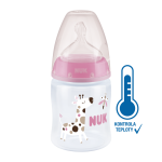 NUK FC Plus láhev s kontrolou teploty s květinami 150ml červená (NU10743891-BR)