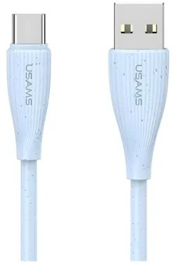 USAMS Green Series SJ714 modrá / Nabíjecí a datový kabel USB-A/USB-C / 1 m / 18W / 3A / 480 Mb/s (SJ714USB03)
