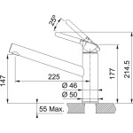 FRANKE - Orbit Dřezová baterie FC 3054.085, chrom/pískový melír 115.0623.135